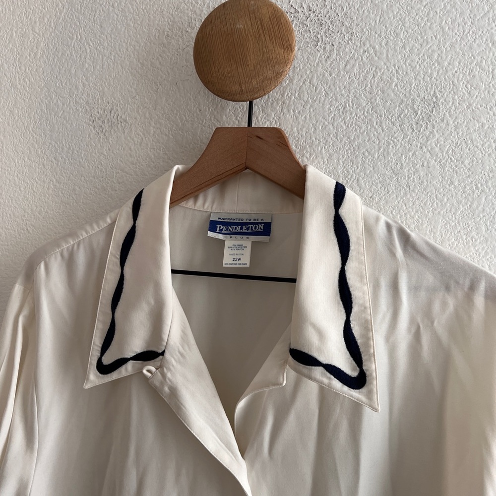 Pendleton Plus Made In Usa Button Down Size 22w - image 2